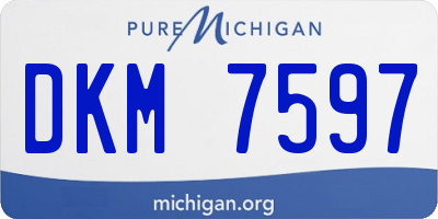 MI license plate DKM7597