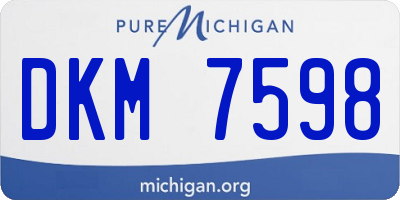 MI license plate DKM7598