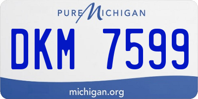 MI license plate DKM7599