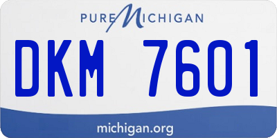 MI license plate DKM7601