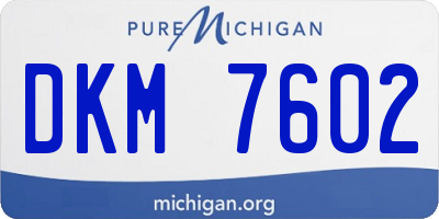 MI license plate DKM7602