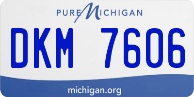 MI license plate DKM7606