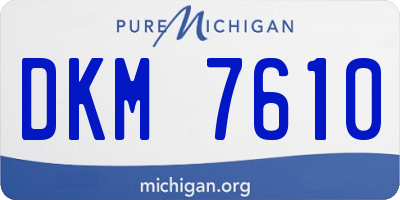 MI license plate DKM7610