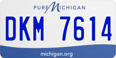 MI license plate DKM7614