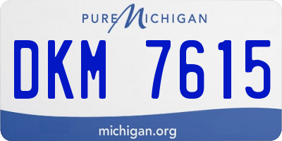 MI license plate DKM7615