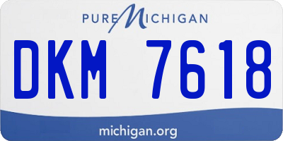 MI license plate DKM7618