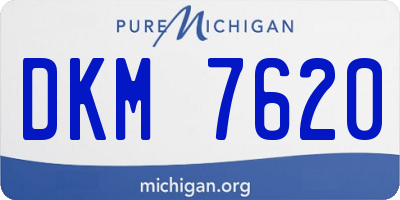 MI license plate DKM7620