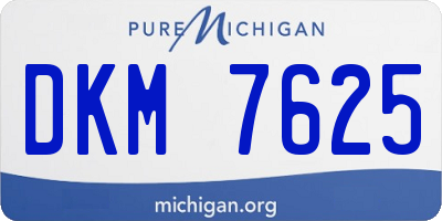 MI license plate DKM7625