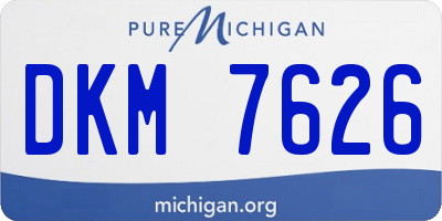 MI license plate DKM7626