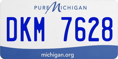MI license plate DKM7628
