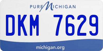 MI license plate DKM7629