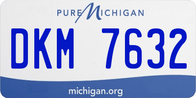 MI license plate DKM7632