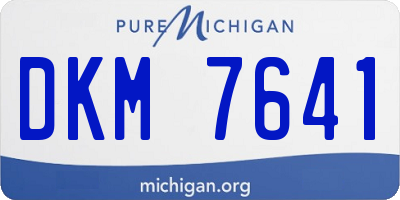 MI license plate DKM7641