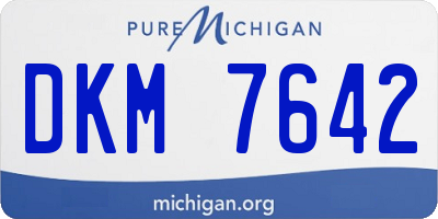 MI license plate DKM7642