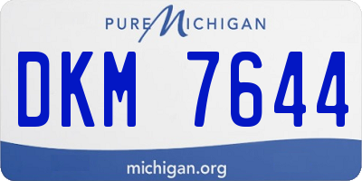 MI license plate DKM7644