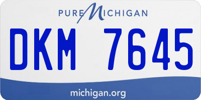MI license plate DKM7645