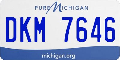 MI license plate DKM7646