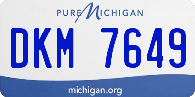 MI license plate DKM7649