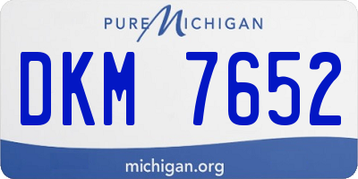 MI license plate DKM7652