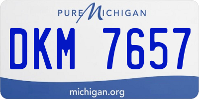 MI license plate DKM7657