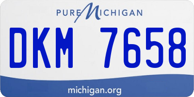 MI license plate DKM7658