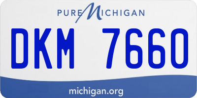 MI license plate DKM7660