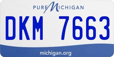 MI license plate DKM7663