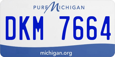 MI license plate DKM7664