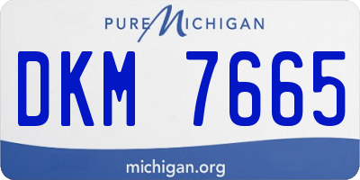 MI license plate DKM7665