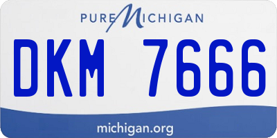 MI license plate DKM7666