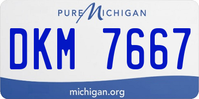 MI license plate DKM7667