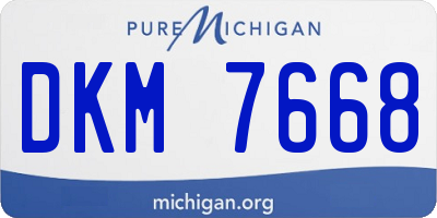 MI license plate DKM7668