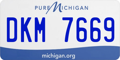 MI license plate DKM7669