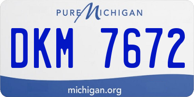 MI license plate DKM7672
