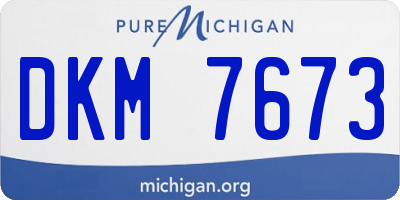 MI license plate DKM7673