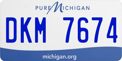 MI license plate DKM7674