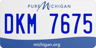 MI license plate DKM7675
