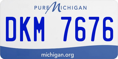 MI license plate DKM7676