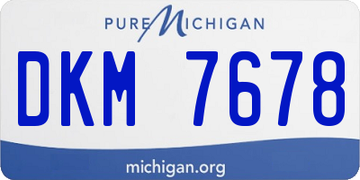 MI license plate DKM7678