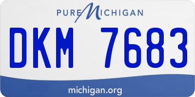 MI license plate DKM7683