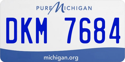 MI license plate DKM7684
