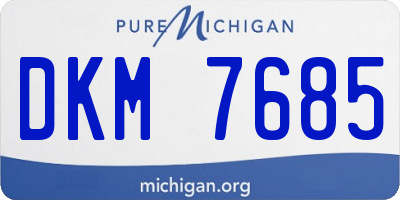 MI license plate DKM7685