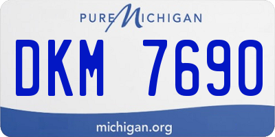 MI license plate DKM7690