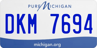 MI license plate DKM7694