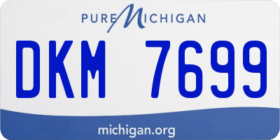 MI license plate DKM7699
