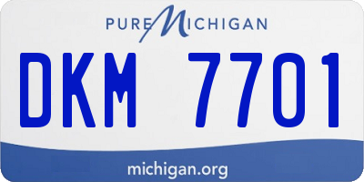 MI license plate DKM7701