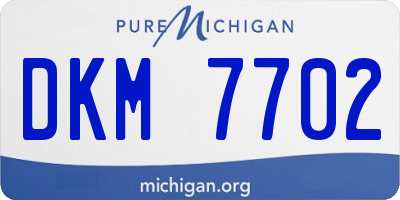 MI license plate DKM7702