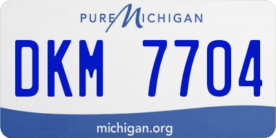 MI license plate DKM7704