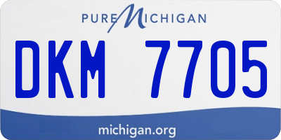 MI license plate DKM7705