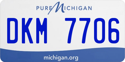 MI license plate DKM7706